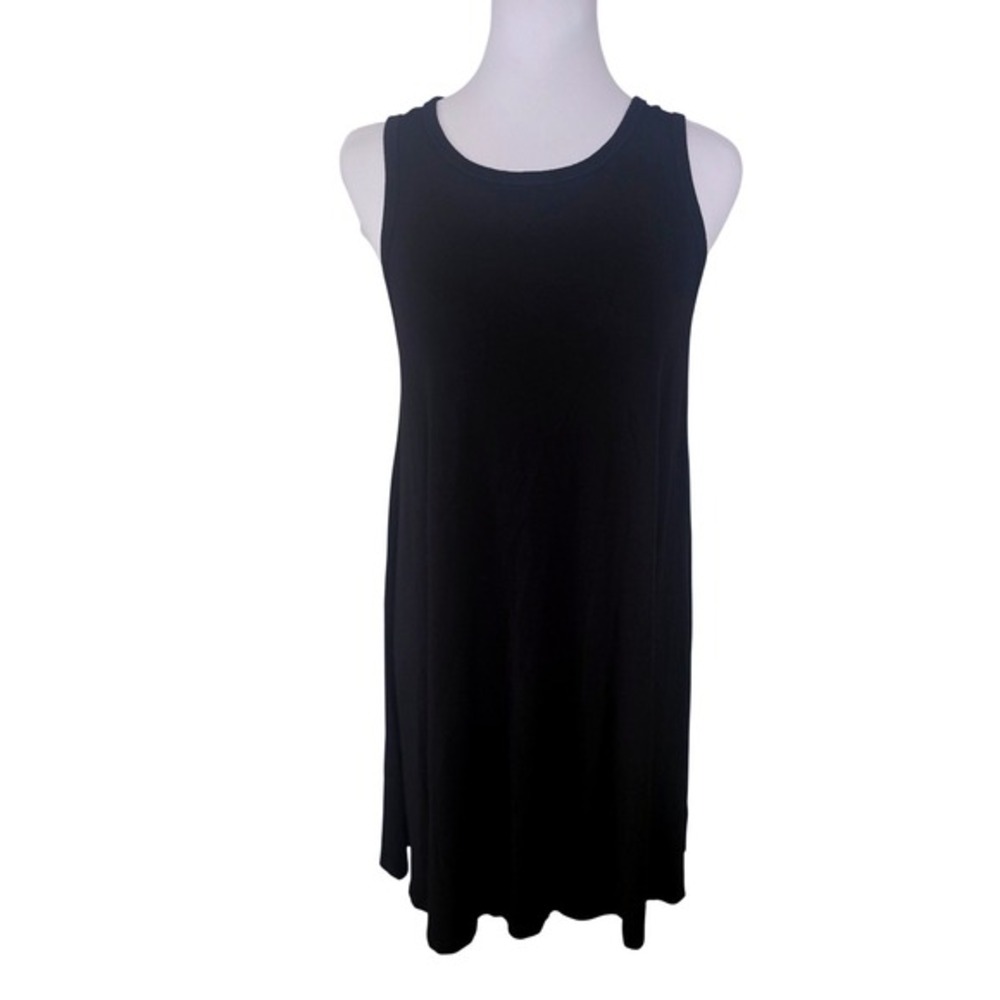 Aerie Womens Black Sleeveless Back Cutout Jersey Mini Shift‎ Dress Size M